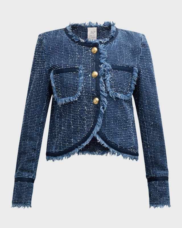 Boucle Denim Zanda Jacket
